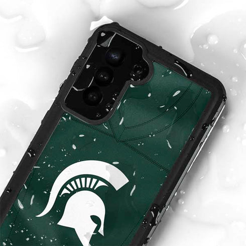 Michigan State University Green Jersey Galaxy S24 Plus Waterproof Case